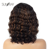 Short Nautral Wave Curly Wigs Brazilian