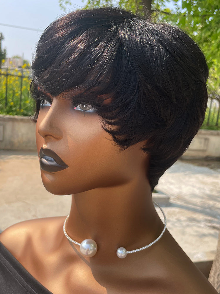 Remy Human Hair Pixie Wig