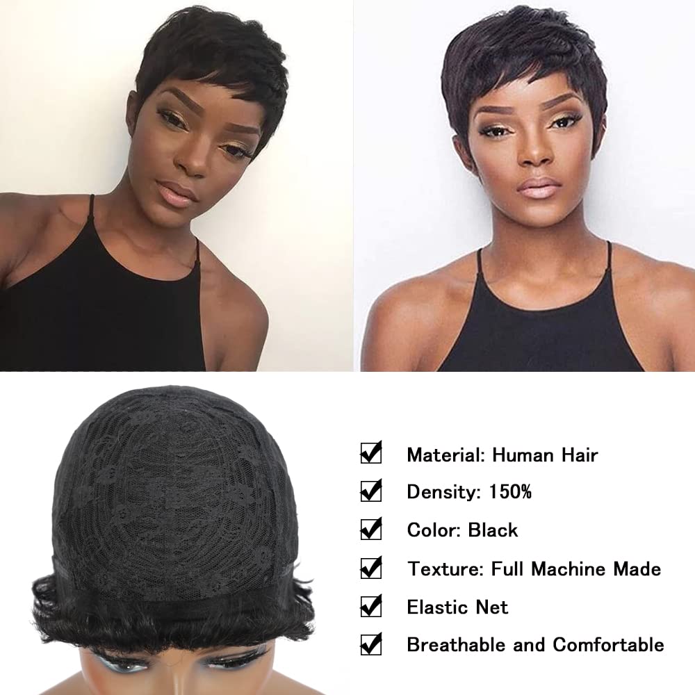 Remy Human Hair Pixie Wig