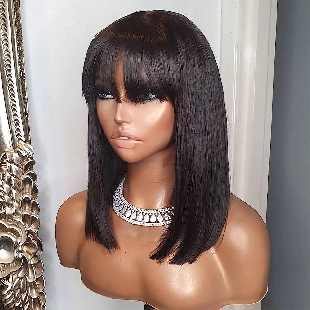 14 Inch Bob Wig with Bangs