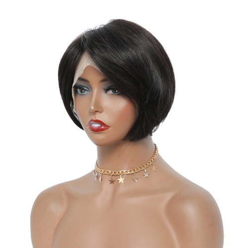 13 x 1 Pixie Cut bob Wig Human Hair Pre Plucked