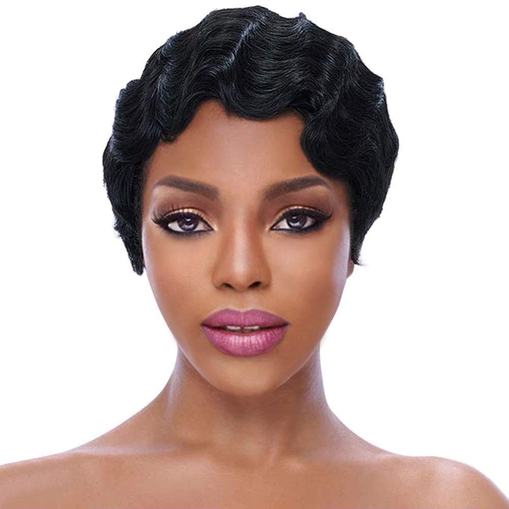 Finger wave Pixie wig